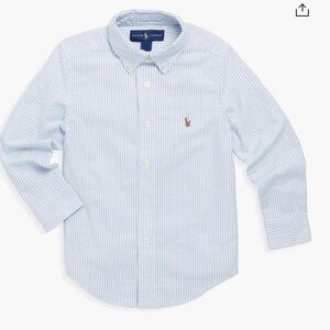 Ralph Lauren 18 months Light Blue & White Striped Button-Down Shirt for Kids